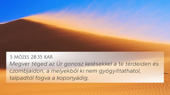 5 Mózes 28:35 KAR Bible Verse Image