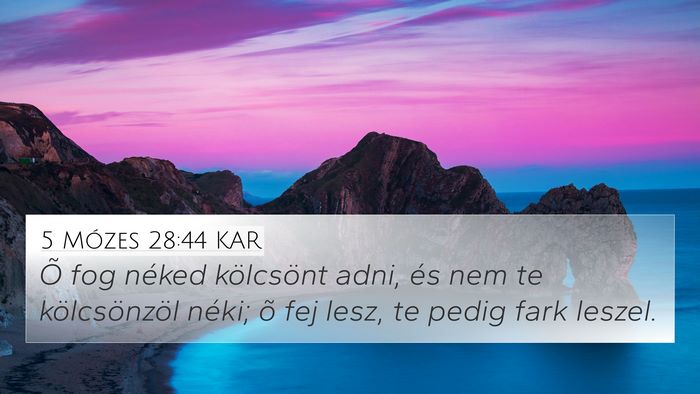 5 Mózes 28:44 KAR Bible Verse Image