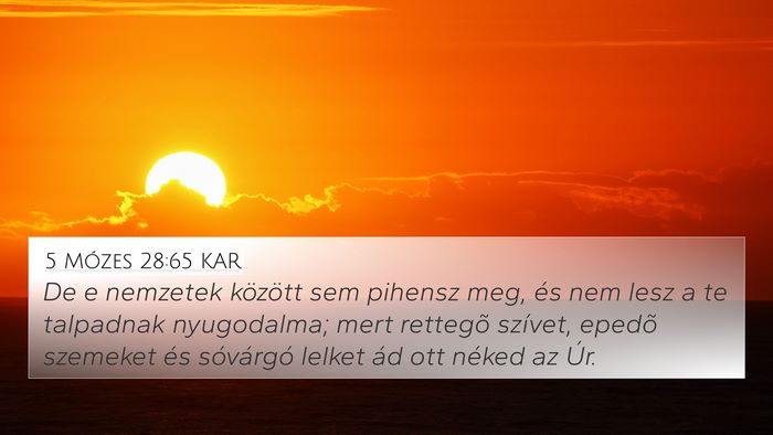 5 Mózes 28:65 KAR Bible Verse Image