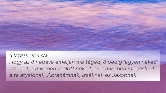 5 Mózes 29:13 KAR Bible Verse Image