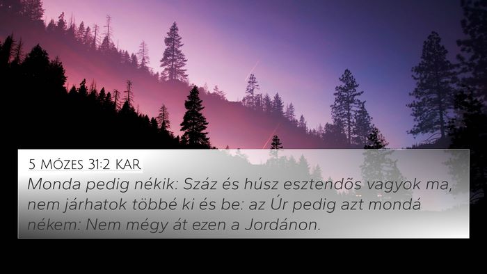 5 Mózes 31:2 KAR Bible Verse Image