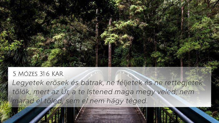 5 Mózes 31:6 KAR Bible Verse Image