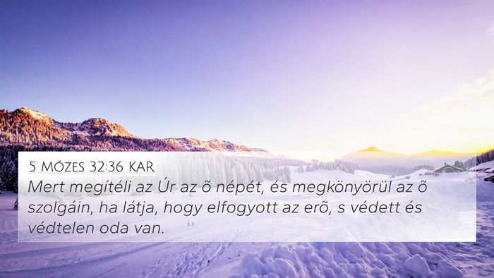 5 Mózes 32:36 KAR Bible Verse Image