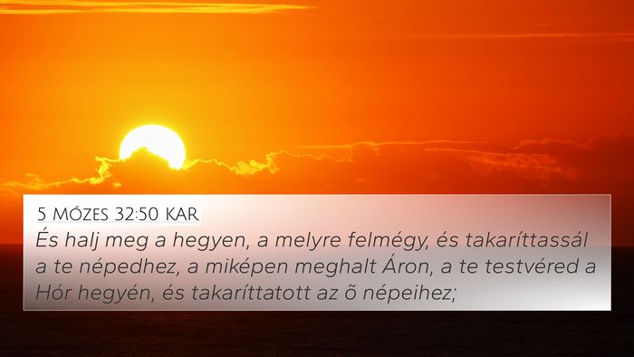 5 Mózes 32:50 KAR Bible Verse Image