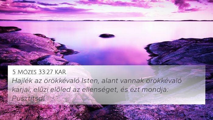 5 Mózes 33:27 KAR Bible Verse Image