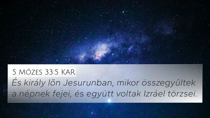 5 Mózes 33:5 KAR Bible Verse Image
