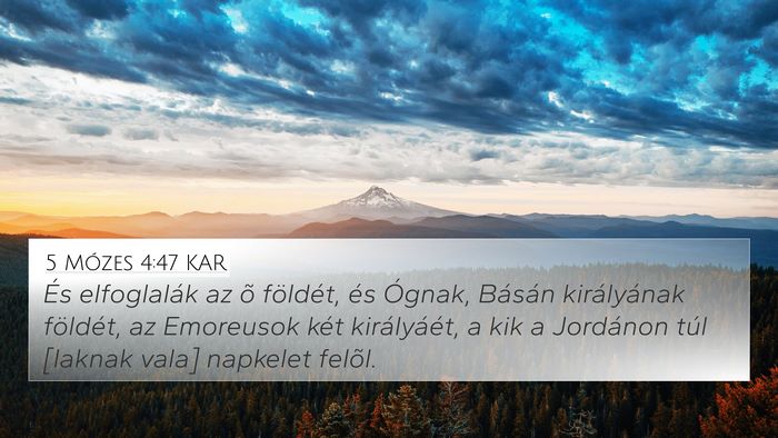5 Mózes 4:47 KAR Bible Verse Image