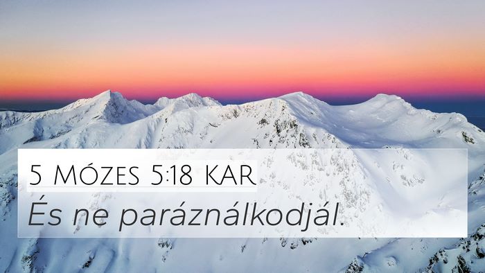 5 Mózes 5:18 KAR Bible Verse Image