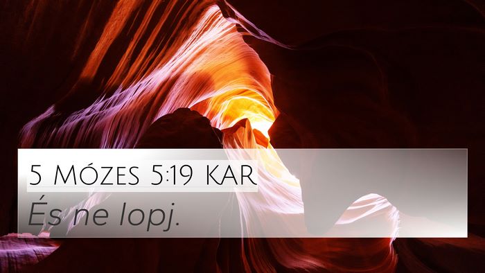 5 Mózes 5:19 KAR 4K Wallpaper - És ne - 4K Wallpaper Bible Verse