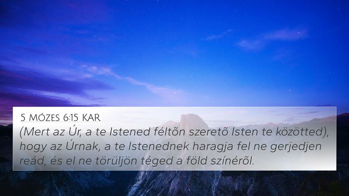 5 Mózes 6:15 KAR Bible Verse Image