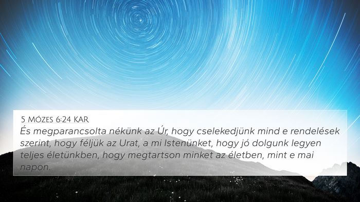 5 Mózes 6:24 KAR Bible Verse Image