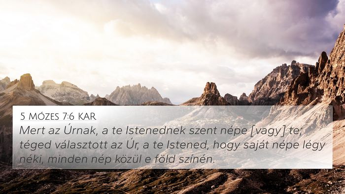 5 Mózes 7:6 KAR Bible Verse Image