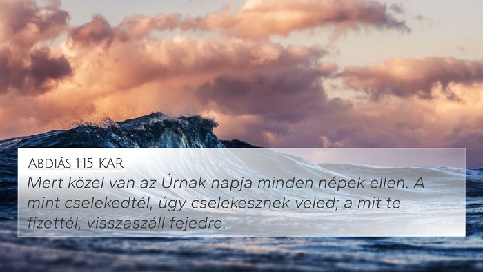 Abdiás 1:15 KAR Bible Verse Image