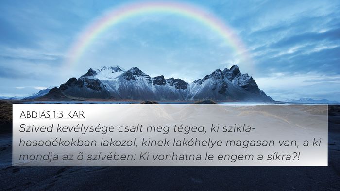 Abdiás 1:3 KAR Bible Verse Image