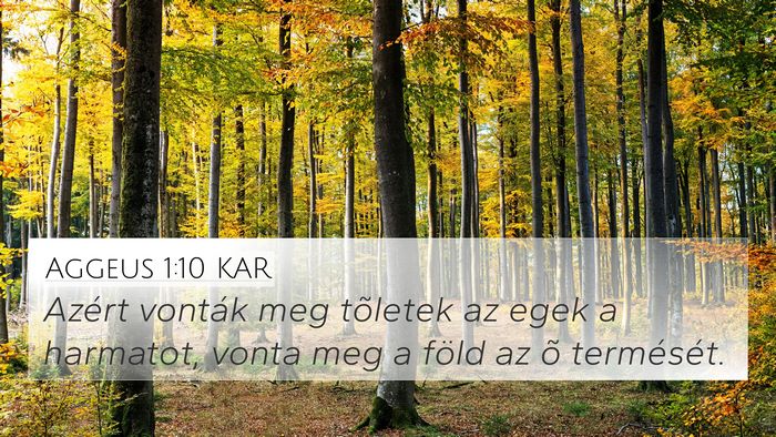 Aggeus 1:10 KAR 4K Wallpaper - Azért vonták meg tõletek az egek a harmatot, - 4K Wallpaper Bible Verse