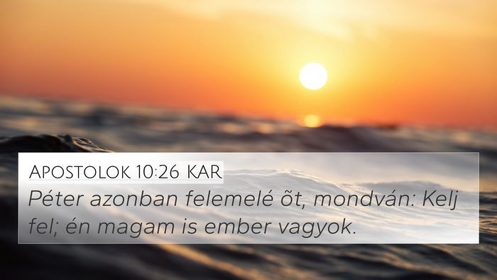 Apostolok 10:26 KAR Bible Verse Image