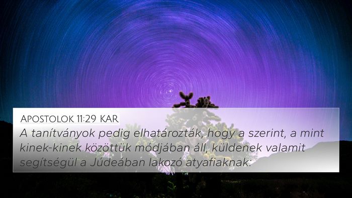 Apostolok 11:29 KAR Bible Verse Image