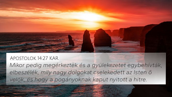 Apostolok 14:27 KAR Bible Verse Image