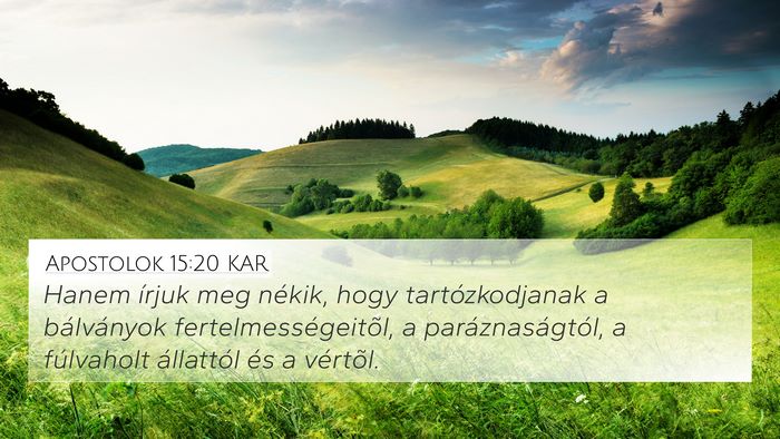 Apostolok 15:20 KAR Bible Verse Image