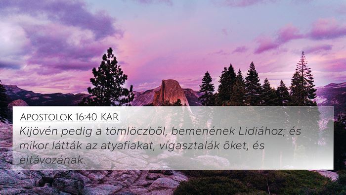 Apostolok 16:40 KAR Bible Verse Image