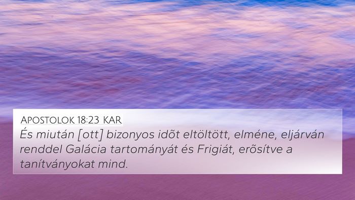 Apostolok 18:23 KAR Bible Verse Image