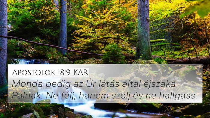 Apostolok 18:9 KAR Bible Verse Image