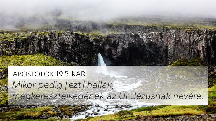 Apostolok 19:5 KAR Bible Verse Image