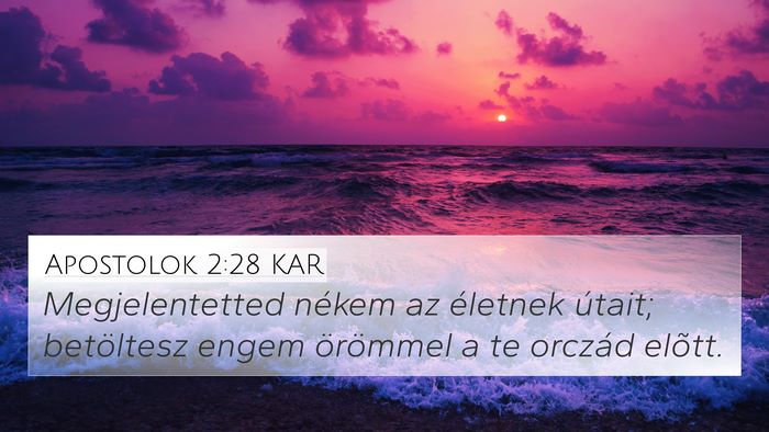 Apostolok 2:28 KAR Bible Verse Image