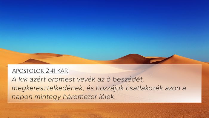 Apostolok 2:41 KAR Bible Verse Image