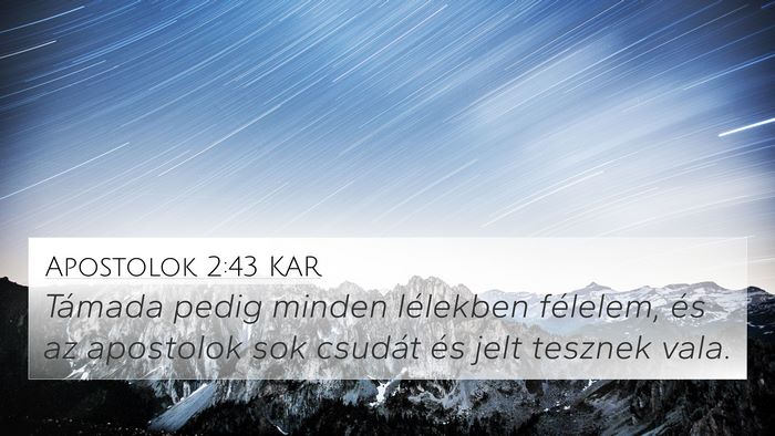 Apostolok 2:43 KAR Bible Verse Image
