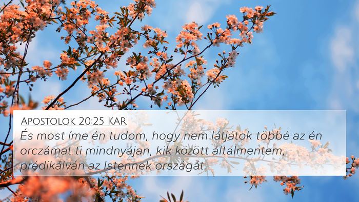 Apostolok 20:25 KAR Bible Verse Image
