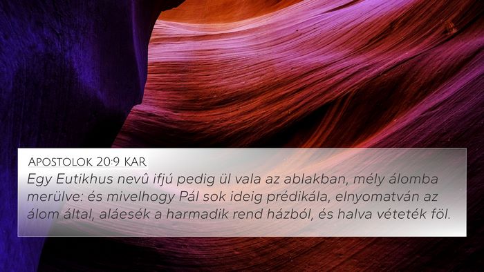 Apostolok 20:9 KAR Bible Verse Image