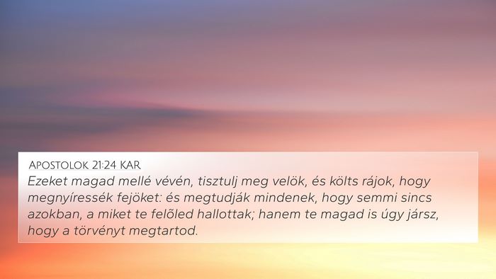 Apostolok 21:24 KAR Bible Verse Image