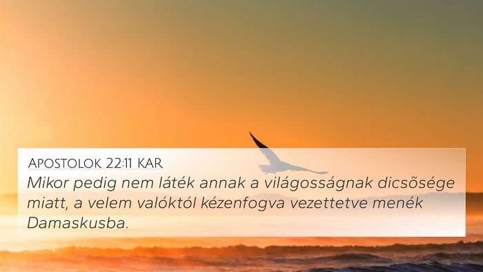 Apostolok 22:11 KAR Bible Verse Image