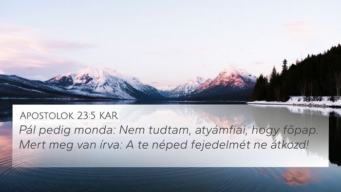 Apostolok 23:5 KAR Bible Verse Image