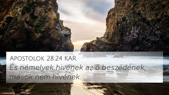 Apostolok 28:24 KAR Bible Verse Image