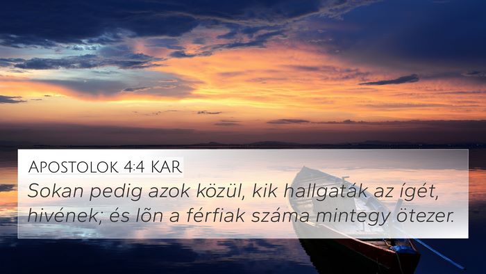 Apostolok 4:4 KAR Bible Verse Image