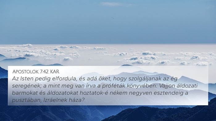 Apostolok 7:42 KAR Bible Verse Image