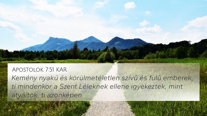 Apostolok 7:51 KAR Bible Verse Image