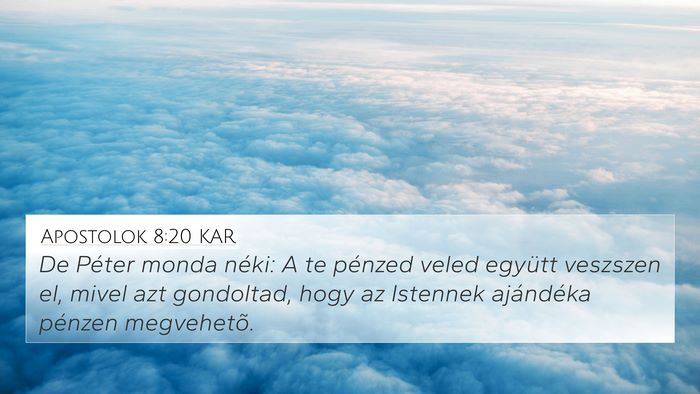 Apostolok 8:20 KAR Bible Verse Image
