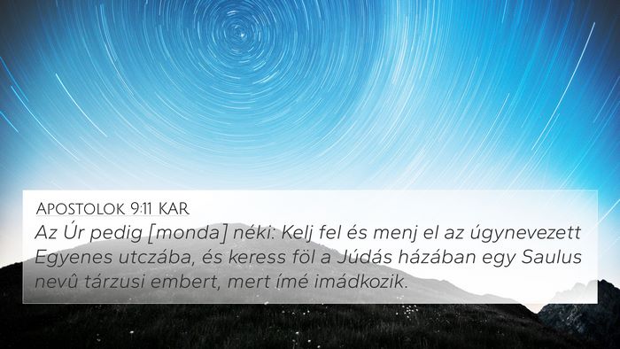 Apostolok 9:11 KAR Bible Verse Image