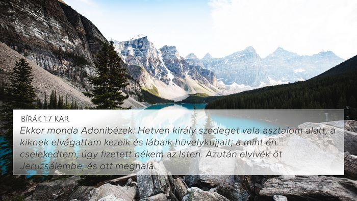 Bírák 1:7 KAR Bible Verse Image