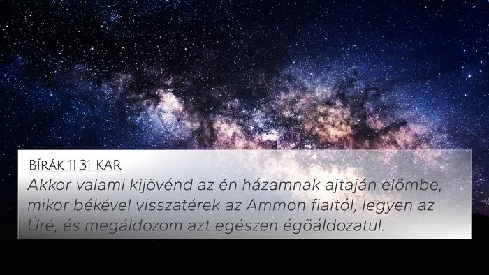 Bírák 11:31 KAR Bible Verse Image