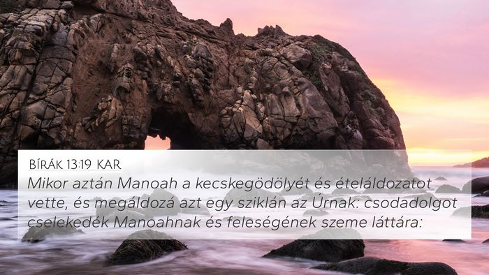 Bírák 13:19 KAR Bible Verse Image