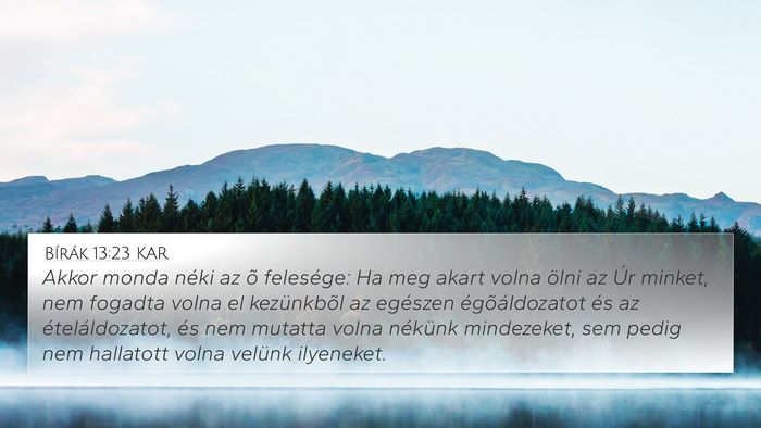 Bírák 13:23 KAR Bible Verse Image