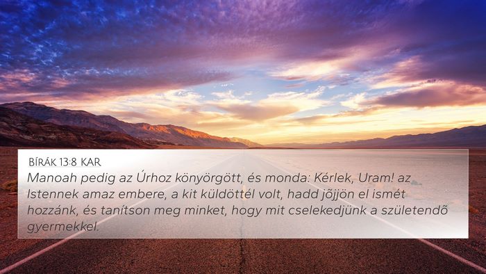 Bírák 13:8 KAR Bible Verse Image