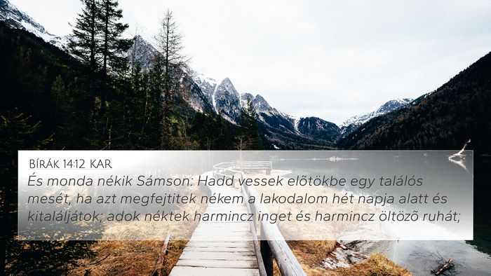 Bírák 14:12 KAR Bible Verse Image