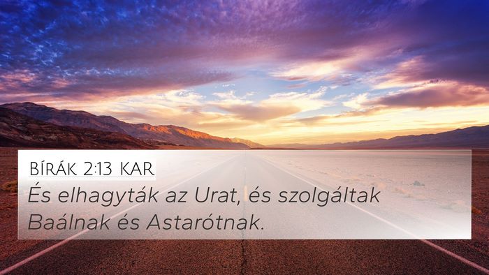 Bírák 2:13 KAR Bible Verse Image