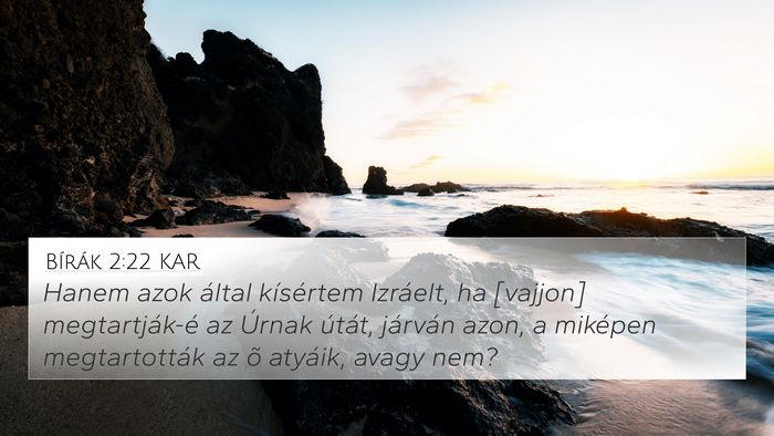 Bírák 2:22 KAR Bible Verse Image
