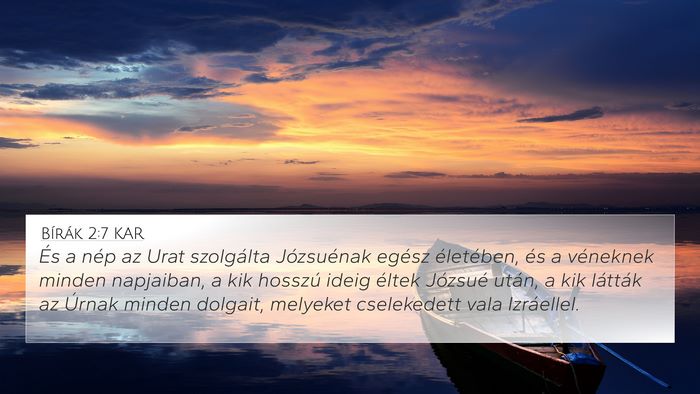 Bírák 2:7 KAR Bible Verse Image